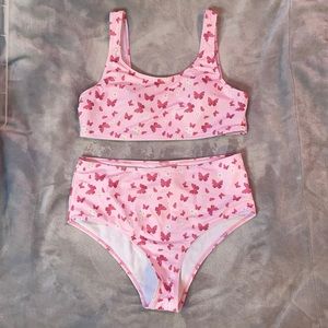 Pink Butterfly Shein Bikini